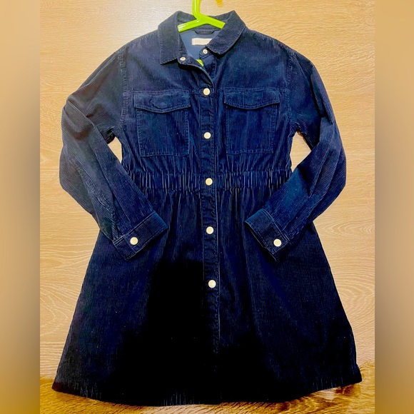 ZARA KIDS GIRLS CORDUROY SHIRT DRESS - Picture 2 of 6
